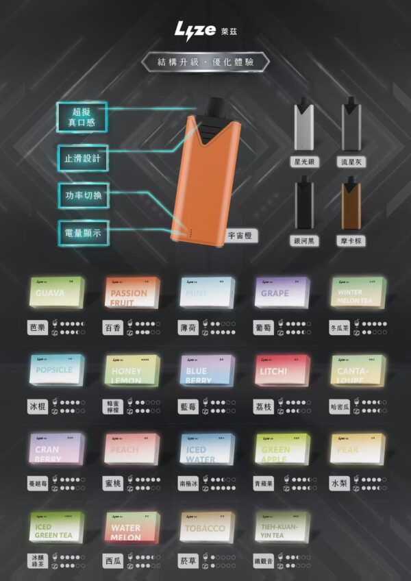 Lyze 萊茲 10000口 電子煙煙彈｜東京魔盒通用｜穩定口感 × 長效續航